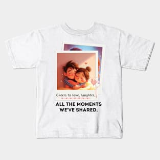 Cheers to love, laughter, and all the moments we've shared. Kids T-Shirt